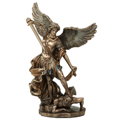 Archangel Saint Michael Vanquishing Demon 16cm Veronese Statue