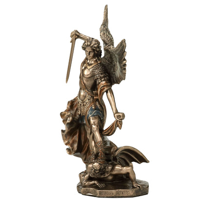 Archangel Saint Michael Vanquishing Demon 16cm Veronese Statue