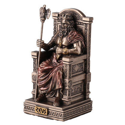 Zeus Sitting On Throne 8.5cm Veronese Statue