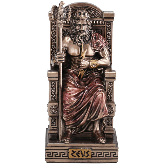 Zeus Sitting On Throne 8.5cm Veronese Statue