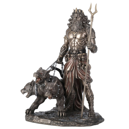 Hades Greek God Of The Underworld With Cerberus 30cm Veronese Statue