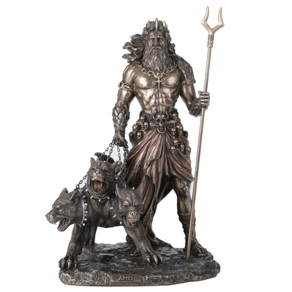 Hades Greek God Of The Underworld With Cerberus 30cm Veronese Statue