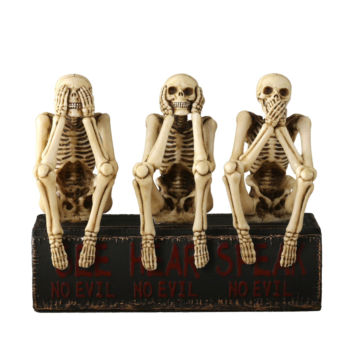 Three Wise Skeletons Sitting On Book 15cm Veronese Statue