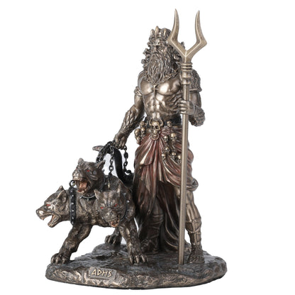 Hades Greek God Of The Underworld With Cerberus 16.5cm Veronese Statue