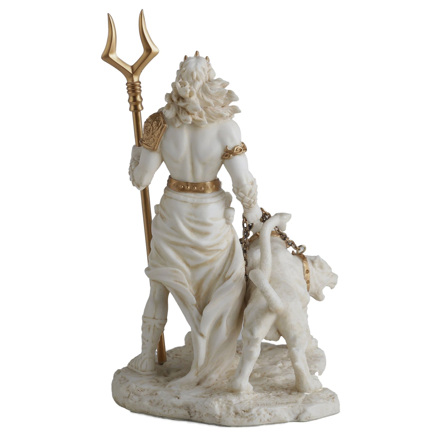 Hades Greek God Of The Underworld With Cerberus 16.5cm Veronese White Statue