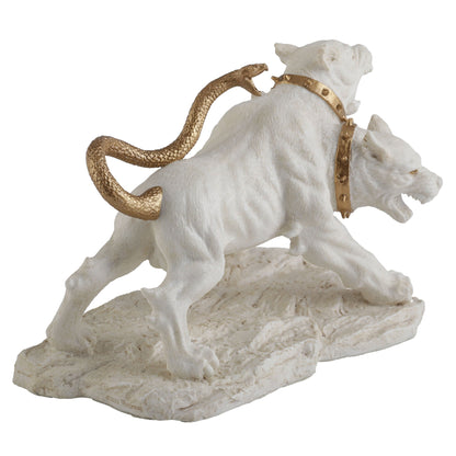 Cerberus The Three Headed Hound Of Hades 19.5cm Veronese White-Gold Statue