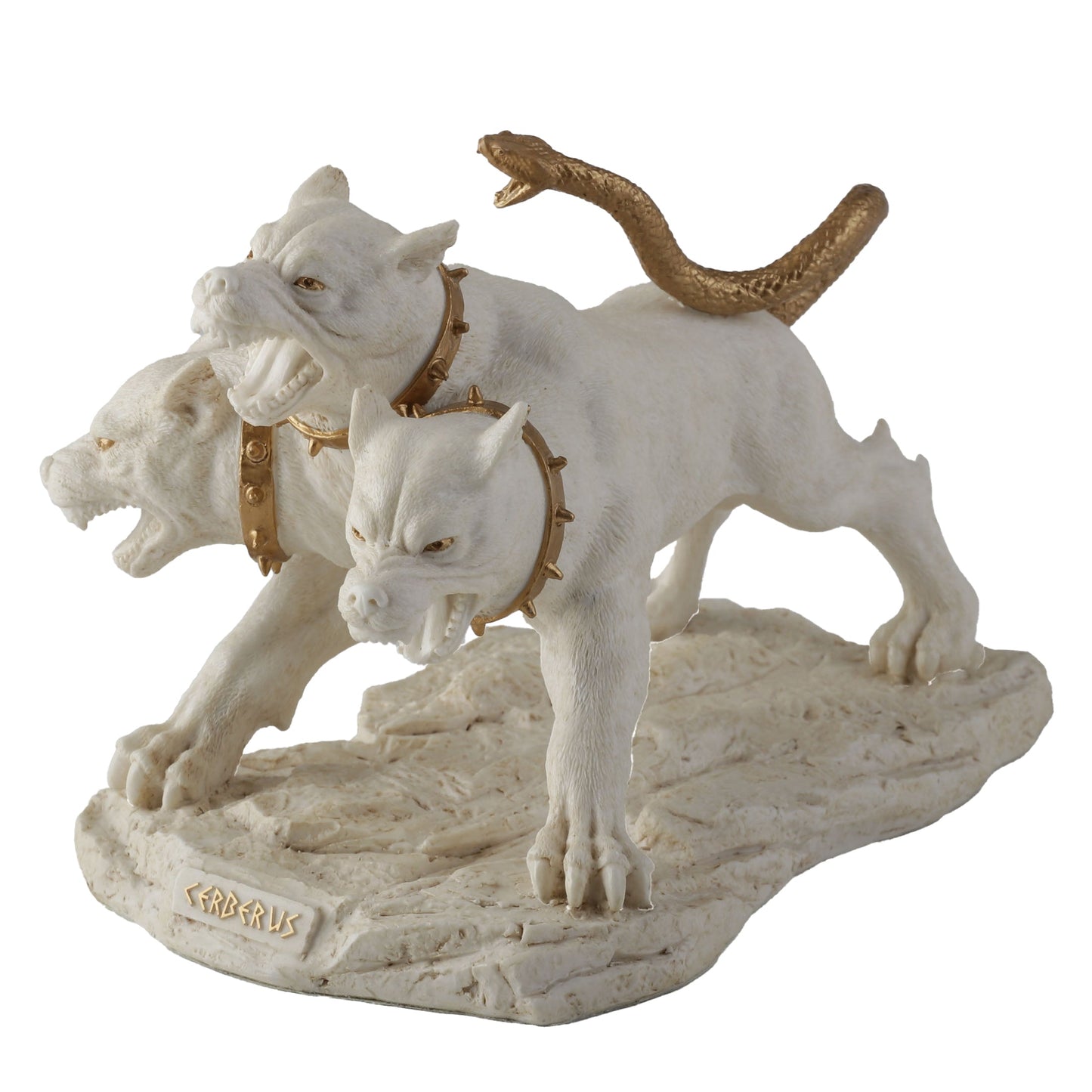 Cerberus The Three Headed Hound Of Hades 19.5cm Veronese White-Gold Statue