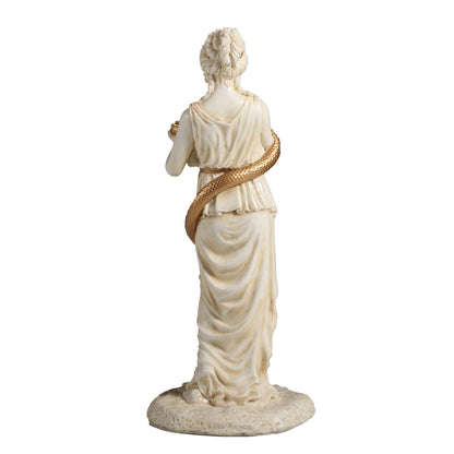 Hygieia Greek Goddess Of Hygiene 15.5cm Veronese White Statue