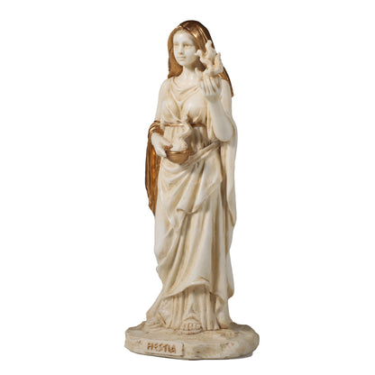 Hestia Greek Goddess Of Home And Hearth 16cm Veronese White Statue