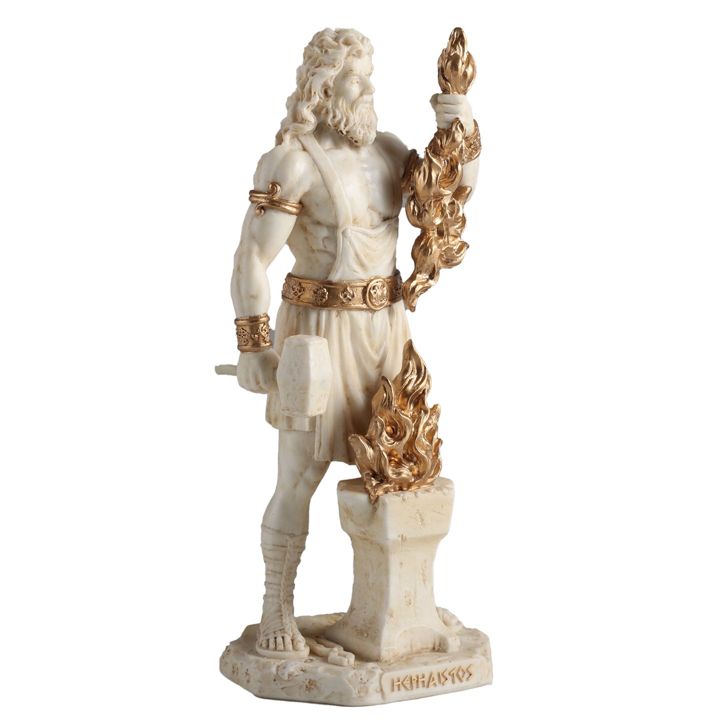 Hephaestus Greek God Of Smithing 16cm Veronese White Statue