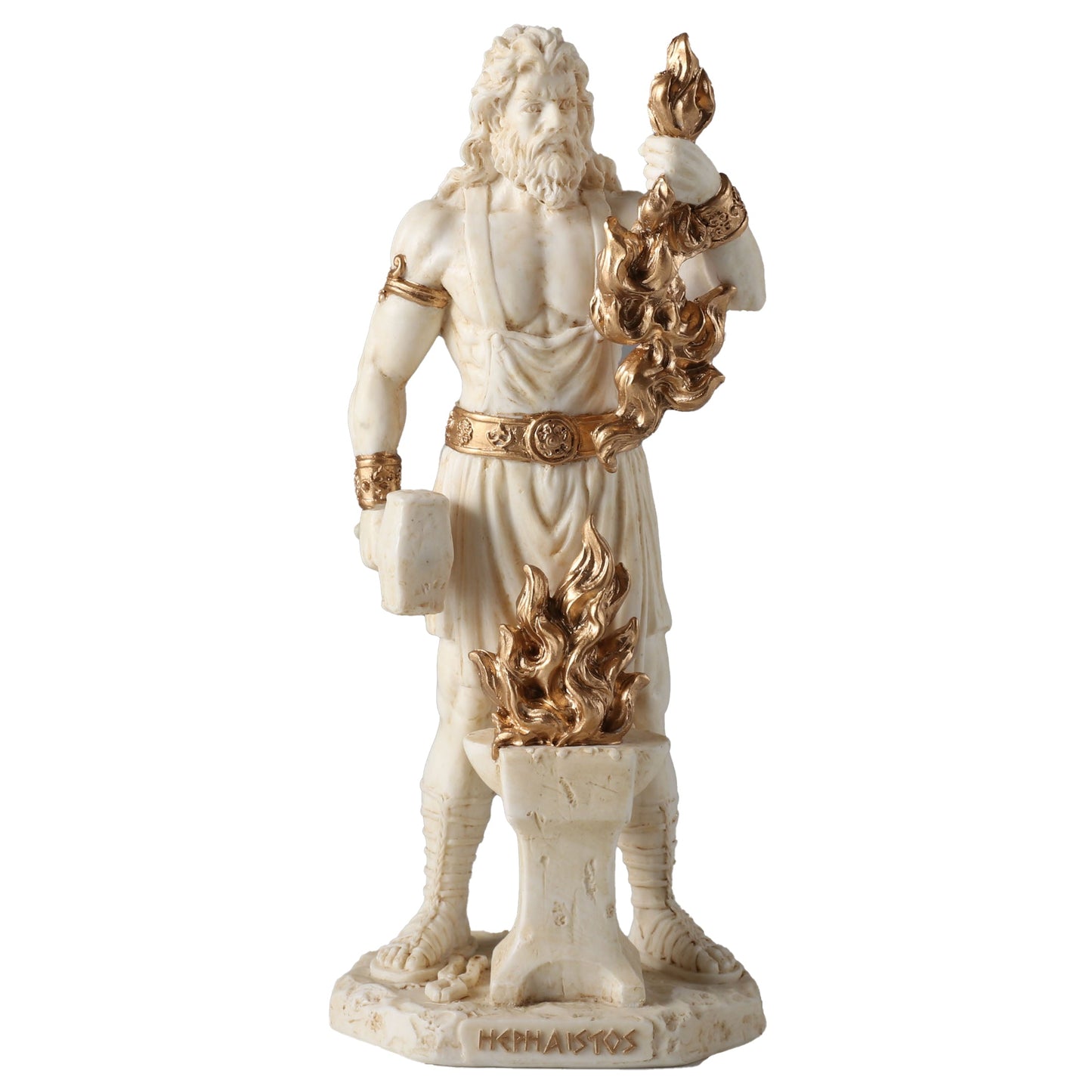 Hephaestus Greek God Of Smithing 16cm Veronese White Statue